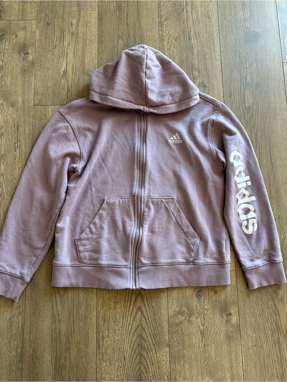 Adidas Lavender Zip-Up Hoodie